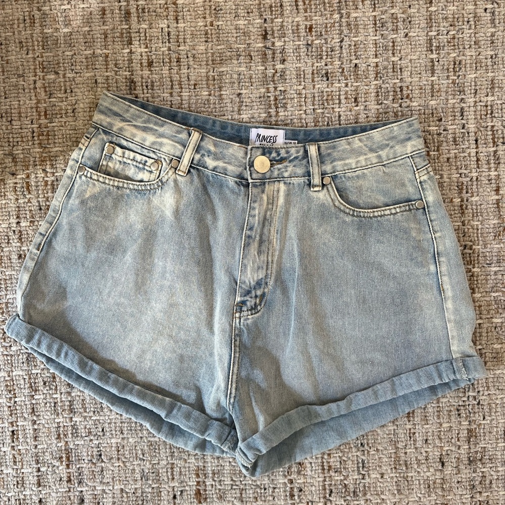 Princess Polly Light Blue Denim Shorts